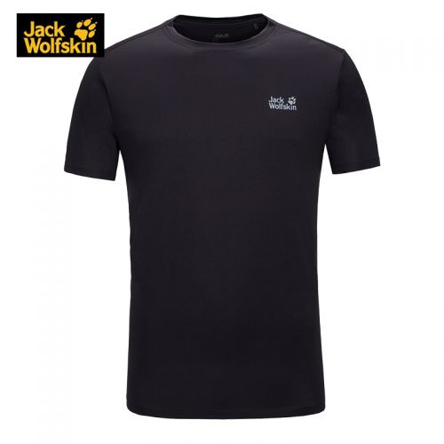 T-shirt sport pour homme JACK WOLFSKIN à manche courte en nylon - Ref 2017415