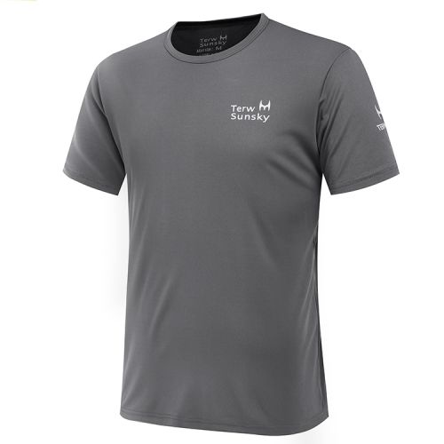 T-shirt sport pour homme TERWSUNSKY à manche courte en polyester - Ref 2017497