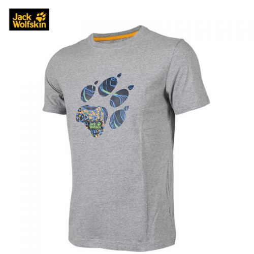 T-shirt sport pour homme JACK WOLFSKIN à manche courte en coton - Ref 2017831