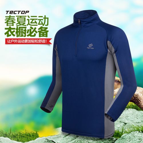 T-shirt sport pour homme TECTOP à manche longue en nylon - Ref 2017850