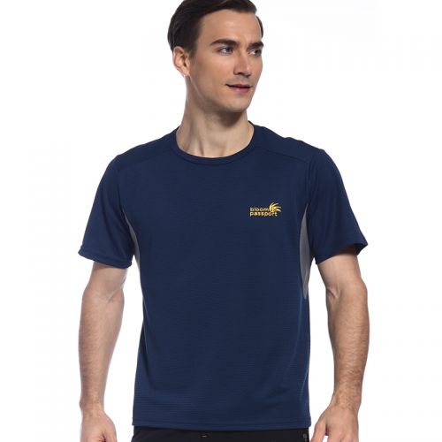 T-shirt sport pour homme BLOOM PASSPORT à manche courte en polyester - Ref 2017895