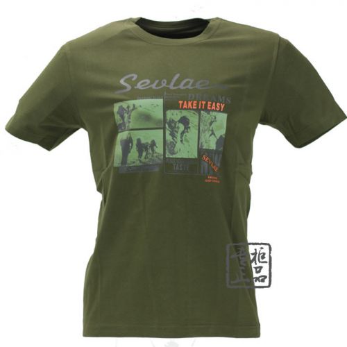 T-shirt sport pour homme SEVLAE à manche courte en coton - Ref 2017911