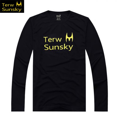 T-shirt sport pour homme TERWSUNSKY à manche longue en polyester - Ref 2018001