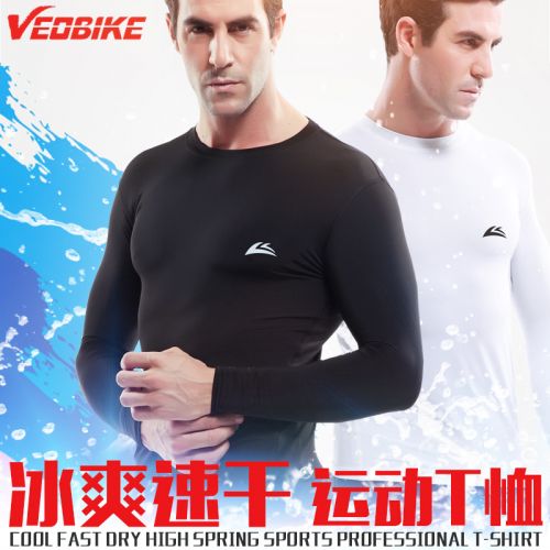 T-shirt sport pour homme VEOBIKE à manche longue en nylon - Ref 2018083