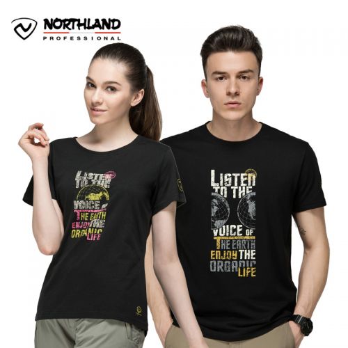 T-shirt sport pour homme NORTHLAND à manche courte en coton - Ref 2018112