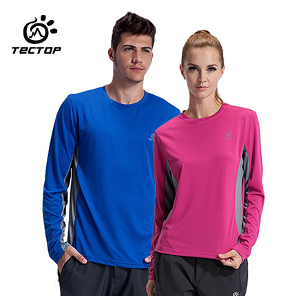T-shirt sport pour homme TECTOP à manche longue en polyester - Ref 2018120