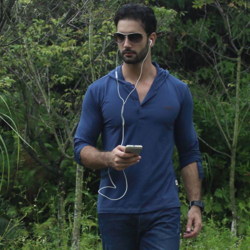 T-shirt sport pour homme ***** à manche longue en coton - Ref 2018306
