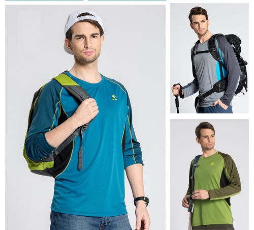 T-shirt sport pour homme TECTOP à manche longue en polyester - Ref 2018455