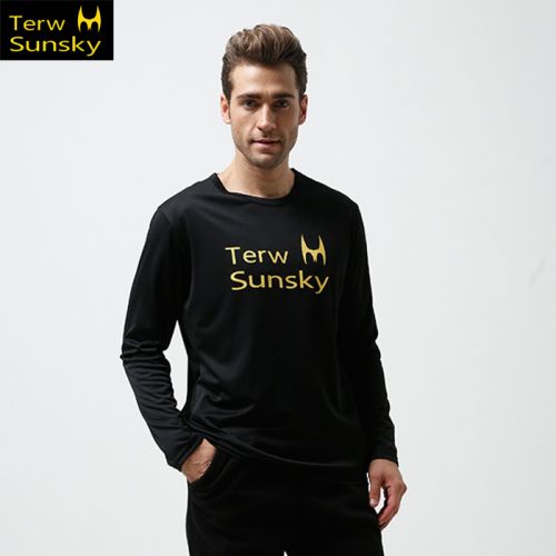 T-shirt sport pour homme TERWSUNSKY à manche longue en polyester - Ref 2018519