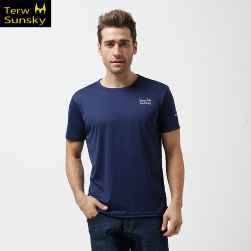 T-shirt sport pour homme TERWSUNSKY à manche courte en polyester - Ref 2018520