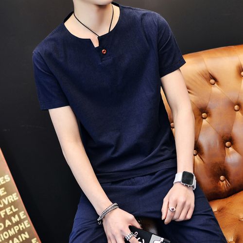 T-shirt sport pour homme à manche courte en coton - Ref 2018740