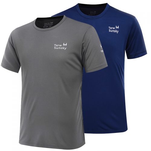 T-shirt sport pour homme TERWSUNSKY à manche courte en polyester - Ref 2019266