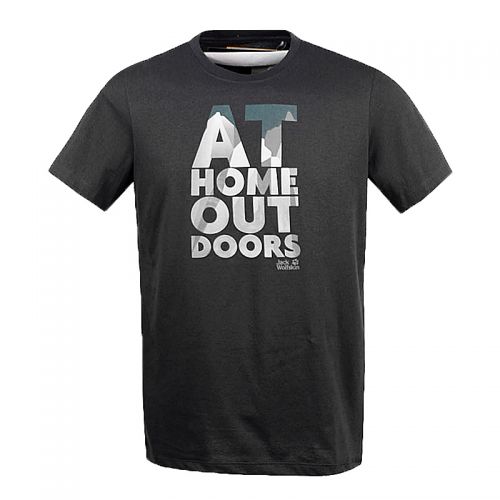 T-shirt sport pour homme JACK WOLFSKIN à manche courte en nylon - Ref 2020488