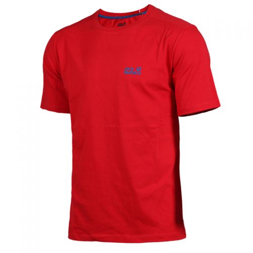 T-shirt sport pour homme JACK WOLFSKIN à manche courte en coton - Ref 2020536