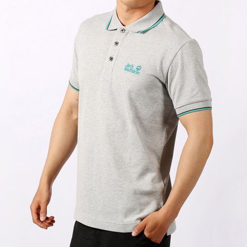 T-shirt sport pour homme JACK WOLFSKIN à manche courte en polyester - Ref 2020537
