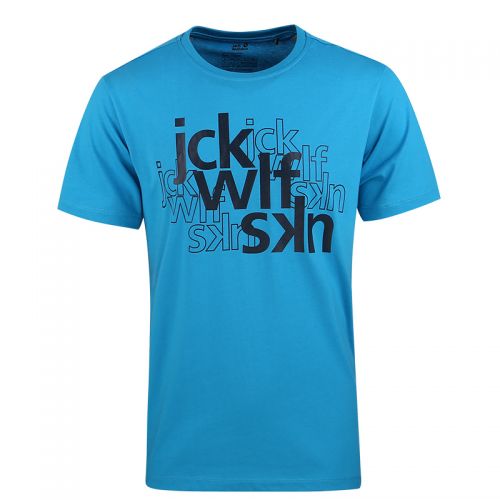 T-shirt sport pour homme JACK WOLFSKIN à manche courte en nylon - Ref 2020556