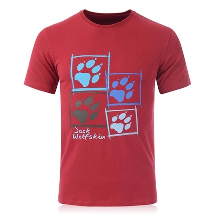 T-shirt sport pour homme JACK WOLFSKIN à manche courte en nylon - Ref 2020557