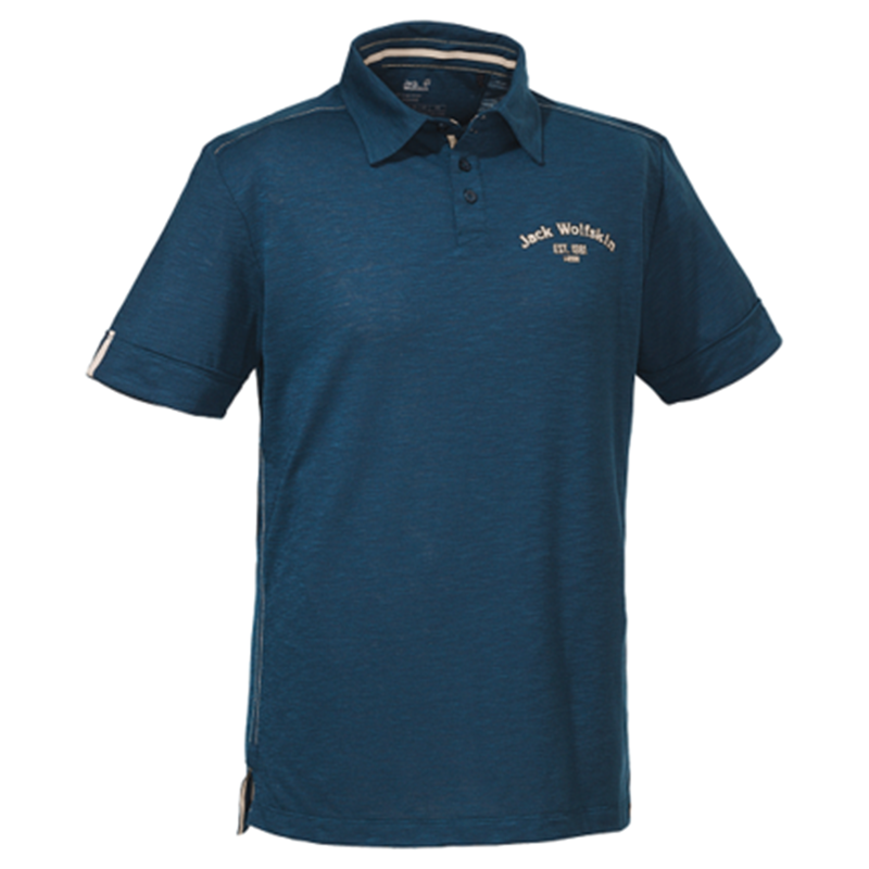 T-shirt sport pour homme JACK WOLFSKIN à manche courte en nylon - Ref 2020569