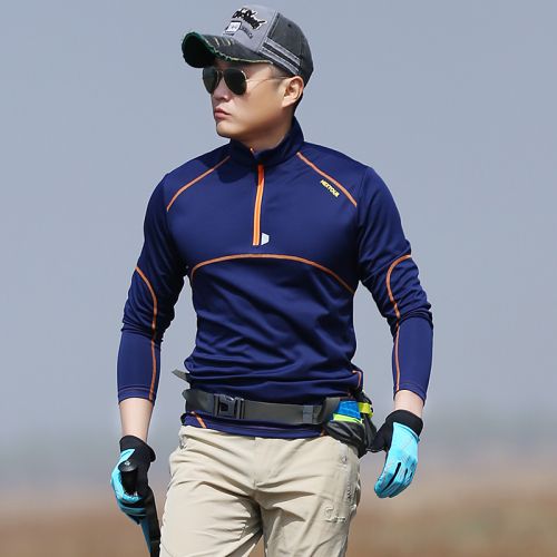 T-shirt sport pour homme à manche longue en nylon - Ref 2020596