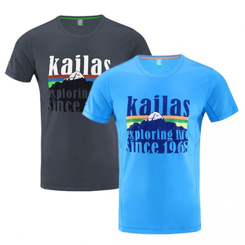 T-shirt sport pour homme KAILAS à manche courte en coton - Ref 2020669