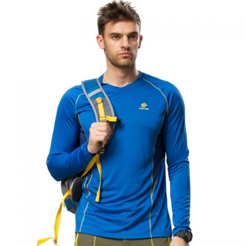 T-shirt sport pour homme TECTOP à manche longue en polyester - Ref 2021021