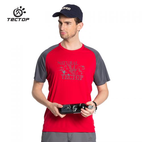 T-shirt sport pour homme TECTOP à manche courte en polyester - Ref 2021040