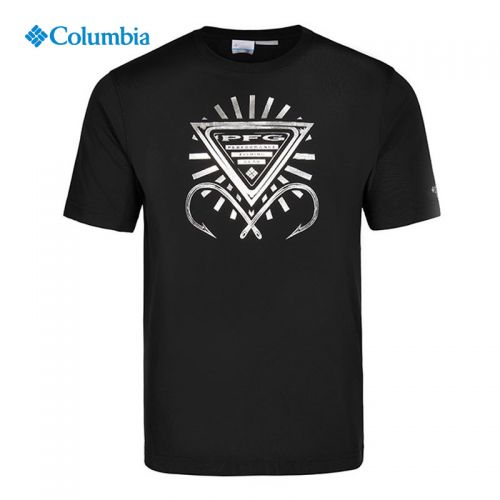 T-shirt sport pour homme COLUMBIA à manche courte en coton - Ref 2021114