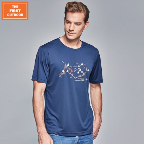 T-shirt sport pour homme THEFIRSTOUTDOOR à manche courte - Ref 2021137