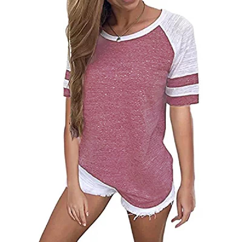 T shirt femme en coton coloré - Ref 3315098