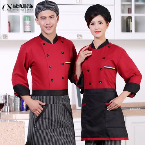 Tenue de cuisinier CHENG SHUO HUI MEI en polyester - Ref 1910927