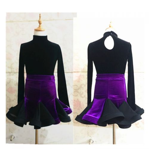 Tenue de danse latino pour femme en velours - Ref 2867918