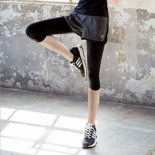 Tenue de sport femme HTLD Amour faux deux pantalons en nylon - Ref 467347