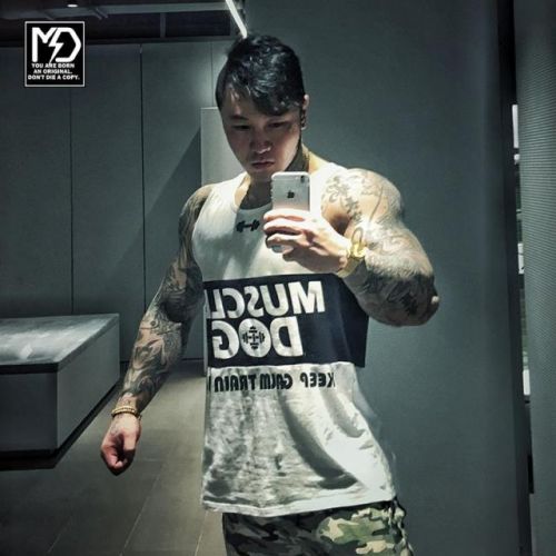  Tenue de sport homme MUSCLE DOG en coton - Ref 467640