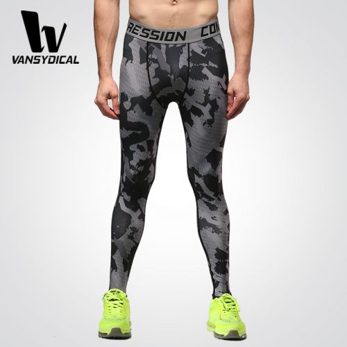 Tenue de sport homme VANSYDICAL Pantalon de remise en forme de camouflage JSCK en LYCRA Lycra - Ref 468030