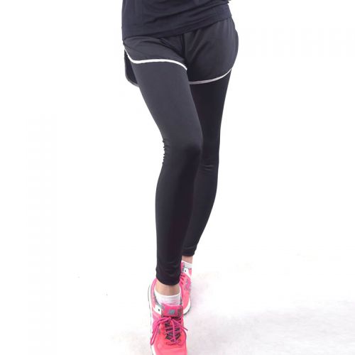 Tenue de sport femme faux deux en nylon - Ref 468441