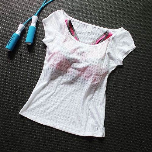 Tenue de sport femme HTLD Net grâce à manches courtes en nylon - Ref 468513