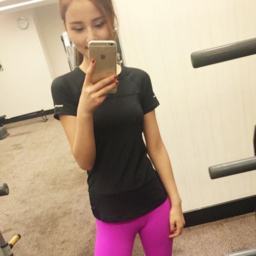  Tenue de sport femme Nine Fitness manches courtes en nylon - Ref 468605