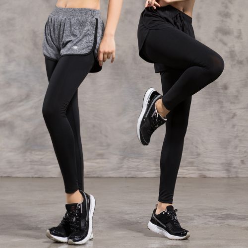  Tenue de sport femme gris noir en LYCRA Lycra - Ref 469374