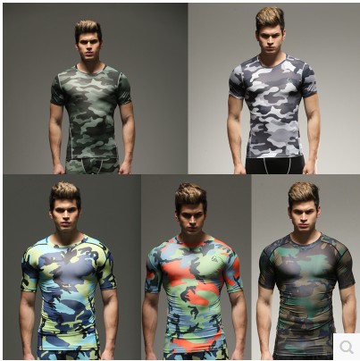  Tenue de sport homme impression réseau de lutte camouflage - Ref 470134