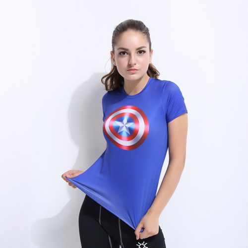 Tenue de sport femme manches courtes Superman des femmes en LYCRA Lycra - Ref 470305