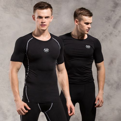 Tenue de sport homme manches courtes justaucorps pour hommes en LYCRA Lycra - Ref 471035