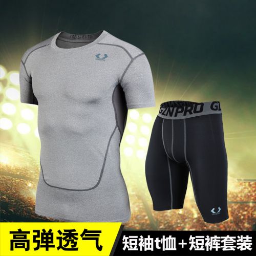  Tenue de sport homme + nouvelle forme physique shorts vêtements en polyester - Ref 472162