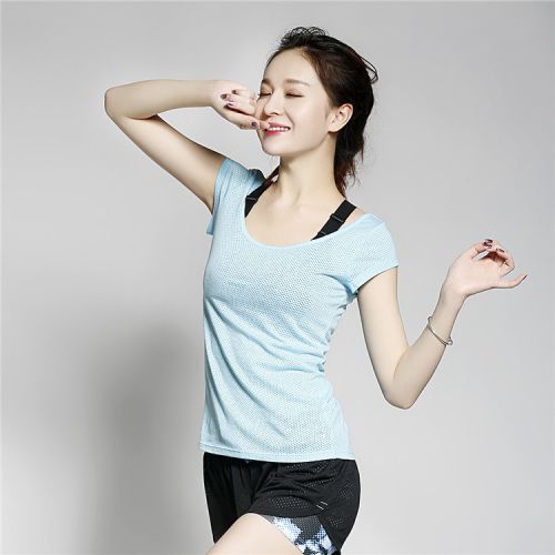 Tenue de sport femme trous manches courtes en Le coton biologique - Ref 473504