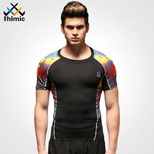  Tenue de sport homme HLMIC JSY- combattre l'impression réseau nouvelle en LYCRA Lycra - Ref 477565