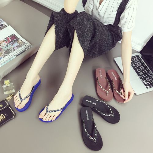 Tongs femme en tissu elastique - semelle caoutchouc Ref 2665980