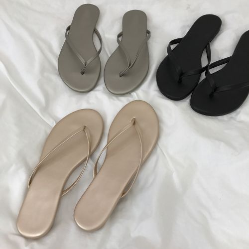 Tongs femme en PU - semelle plastique Ref 2666013