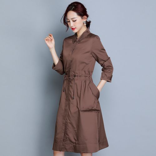 Trench pour femme LAN YINQI en Polyester - Ref 3225898