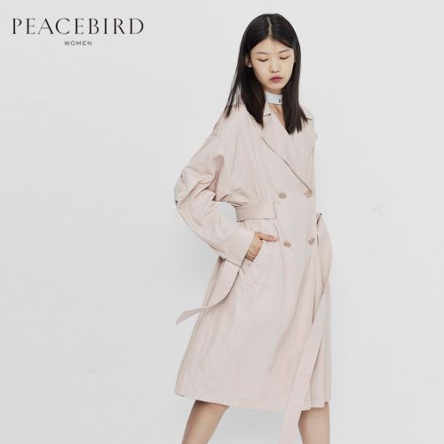 Trench pour femme PEACEBIRD en Polyester - Ref 3226194