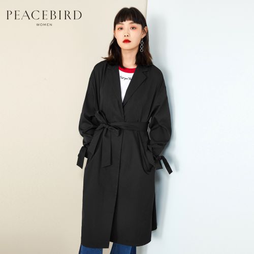 Trench pour femme PEACEBIRD en Polyester - Ref 3226209
