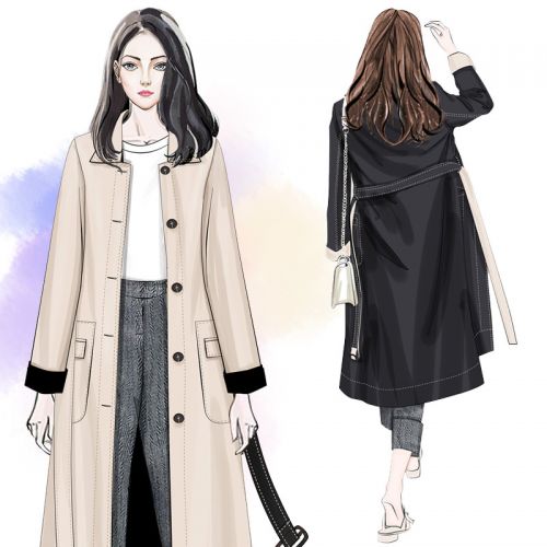 Trench pour femme FLEUR DE REVE - Ref 3227119